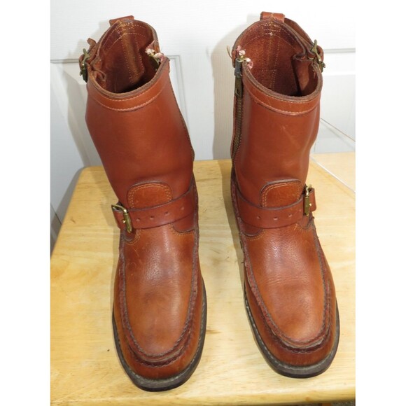Vtg Gokey Hunting Snake Gro-Cord Boots Mens 10.5 E Brown Bison Classic Engineer main image 13